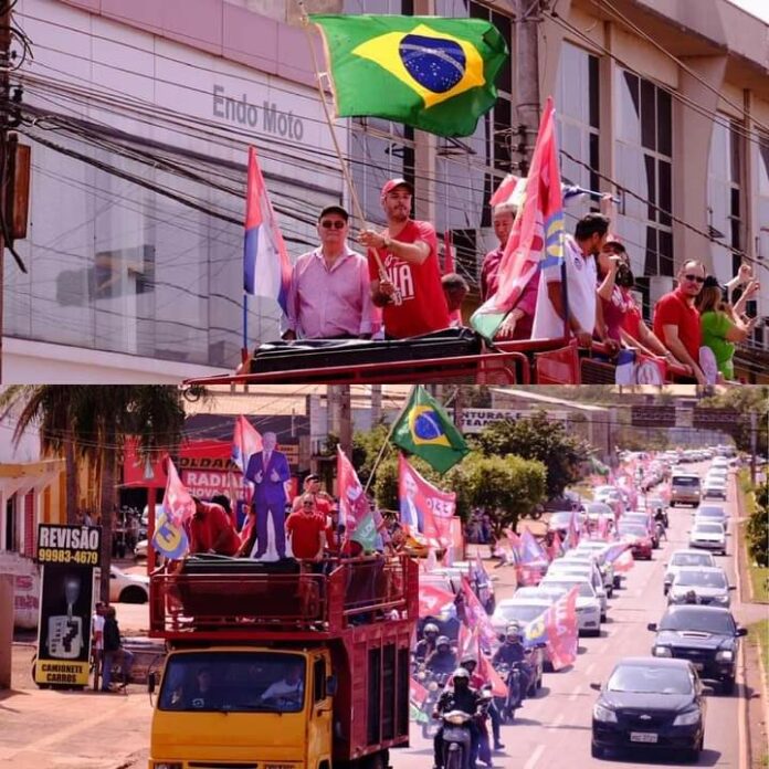 Carreata do Lula Tiago Botelho reúne centenas de pessoas em