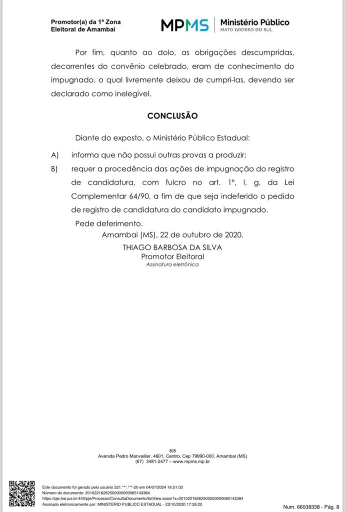 Paranhos: inelegível, Heliomar Klabunde está fora da disputa pela Prefeitura