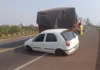 Caminhão perde freio e carro é arrastado por cinco metros em Mato Grosso do Sul