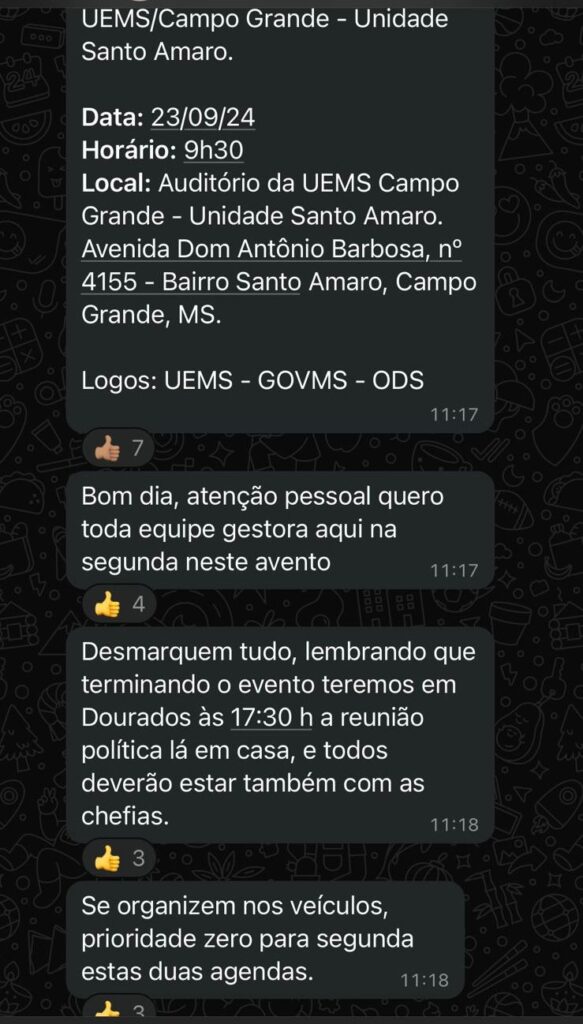 Reitor da UEMS é denunciado por assédio e festa pedindo votos para Marçal e Esmael